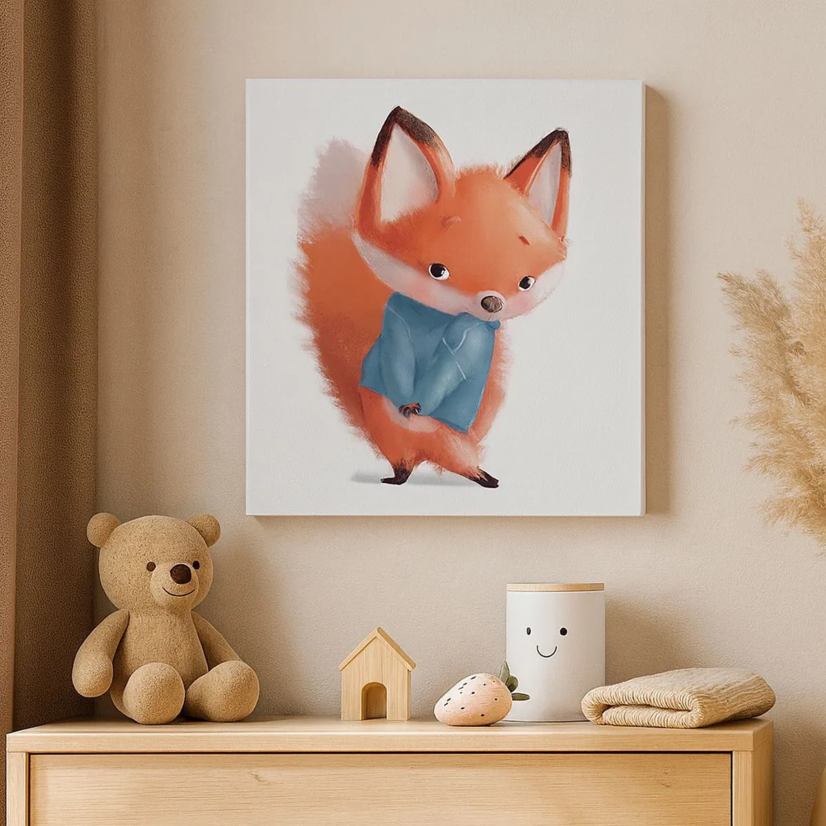 Quadro em tela - Fico bonito nisto? - 30x30 cm