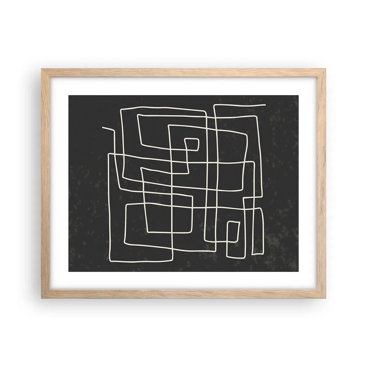 Pôster com moldura de carvalho claro - Não é tão simples - 50x40 cm