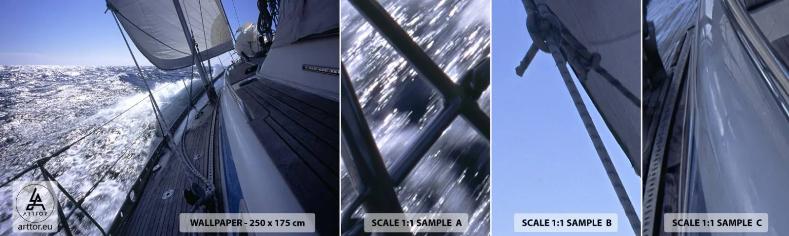 Amostra de papel de parede autocolante Deluxe Sticker - Eu sei o que é ser um pássaro - Náutico, Iate, Viagens - 100x30 cm