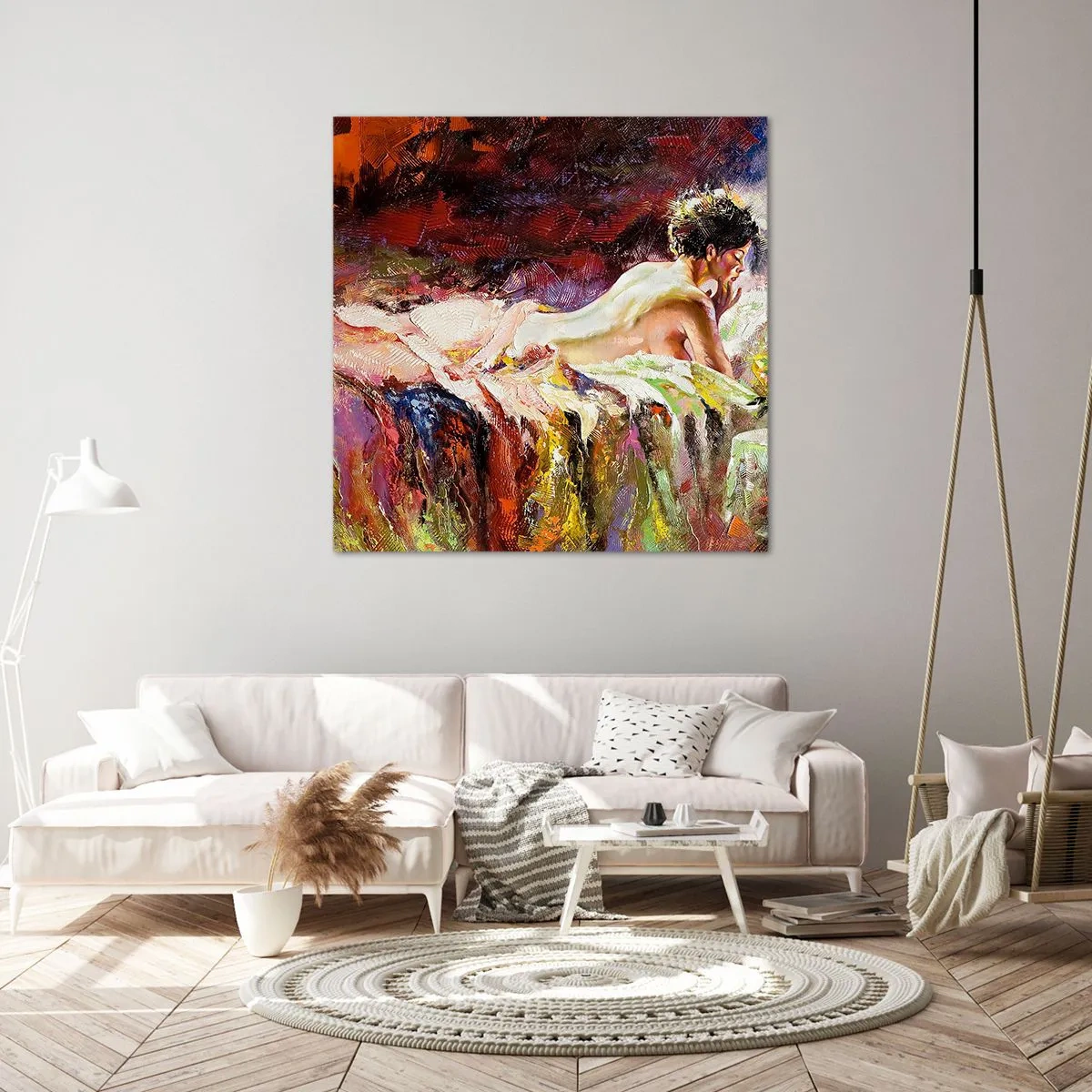 Quadro em tela - Vênus pensativa - 30x30 cm