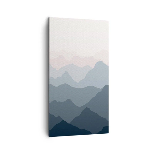 Quadro em tela - Ondas de montanha - 45x80 cm