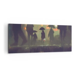 Quadro em tela - Da perspectiva de uma gota de chuva - 100x40 cm