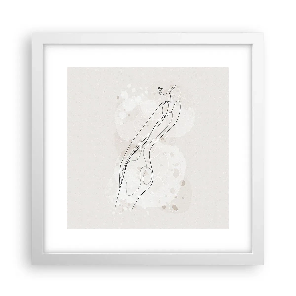 Pôster em moldura branca - Errar o olhar - 30x30 cm