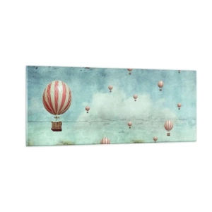 Quadro em vidro - Livres da azáfama da vida - 100x40 cm