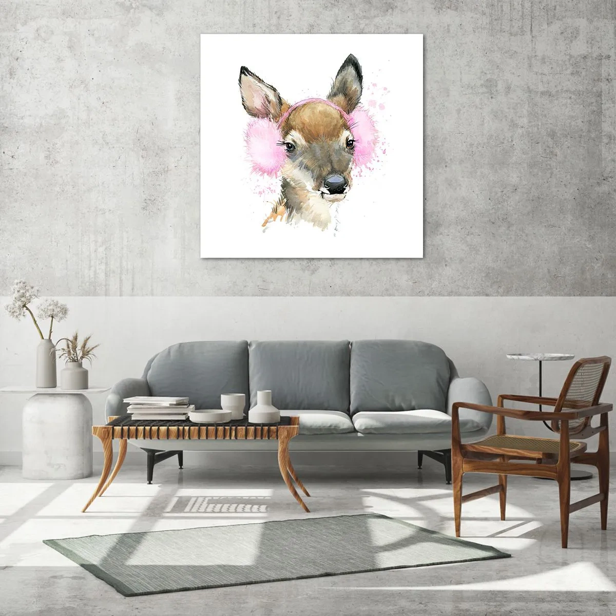 Quadro em vidro - E o frio já não é assustador - 70x70 cm