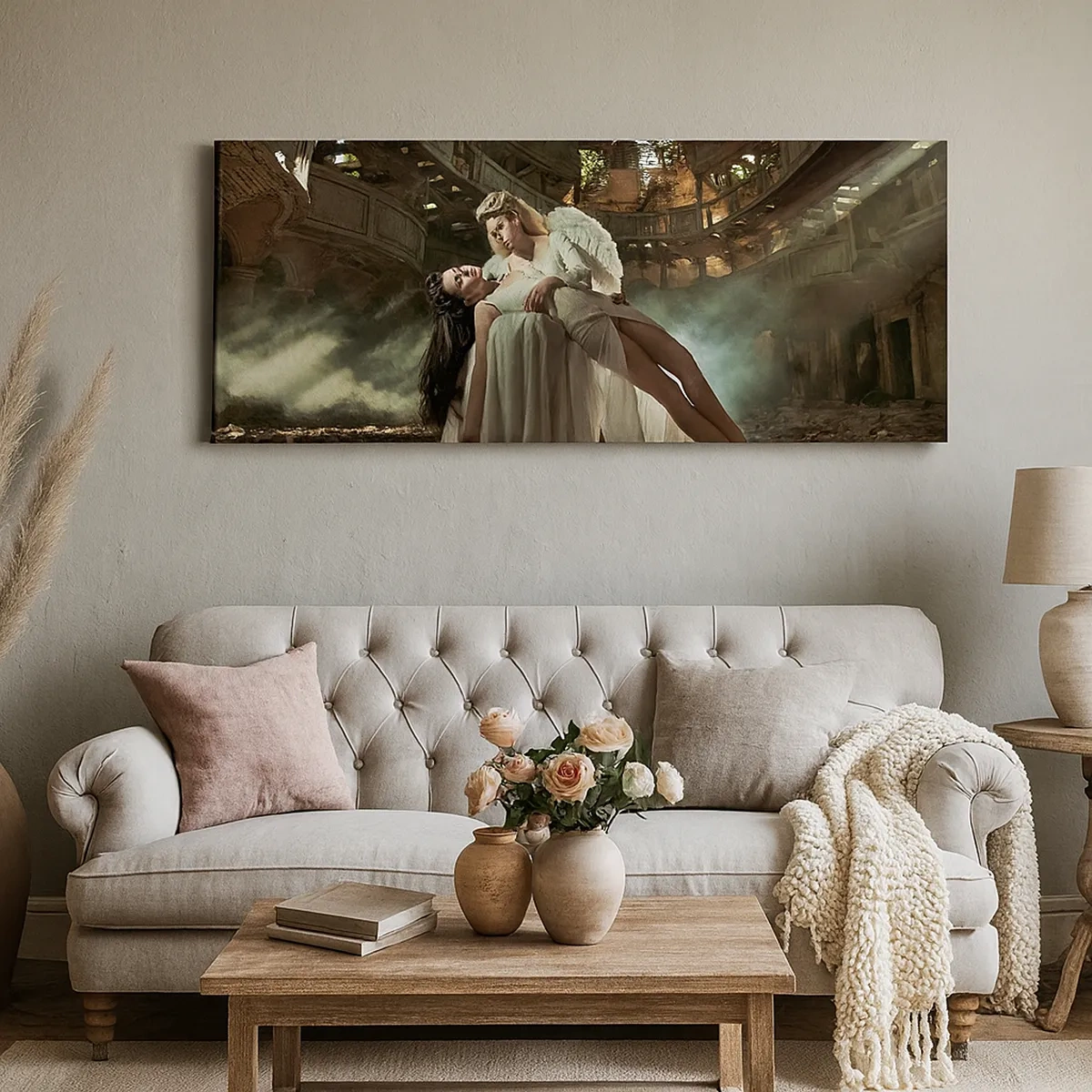 Quadro em tela - O espírito do teatro antigo - 30x30 cm