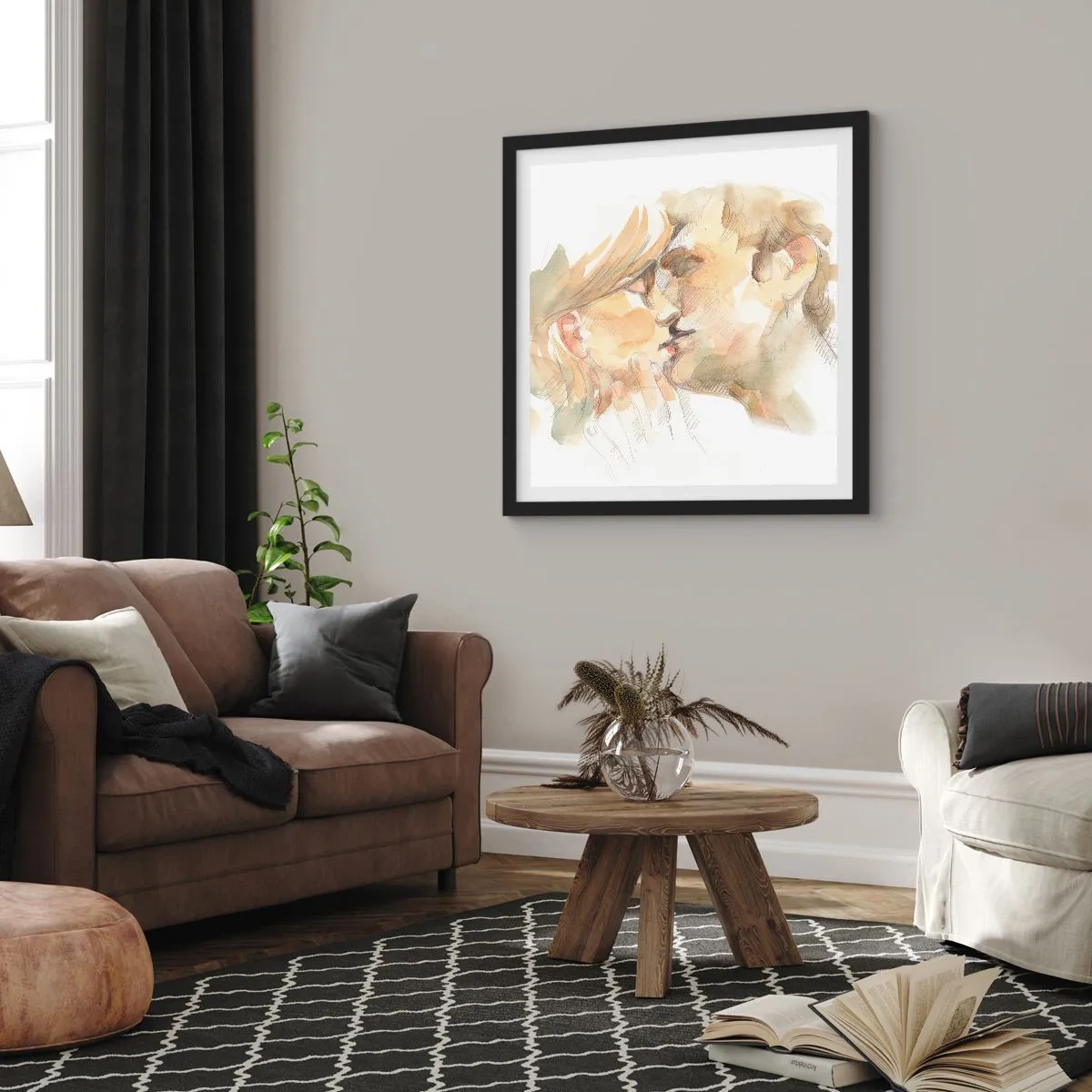 Pôster com moldura preta - A outra metade foi encontrada? - 50x50 cm