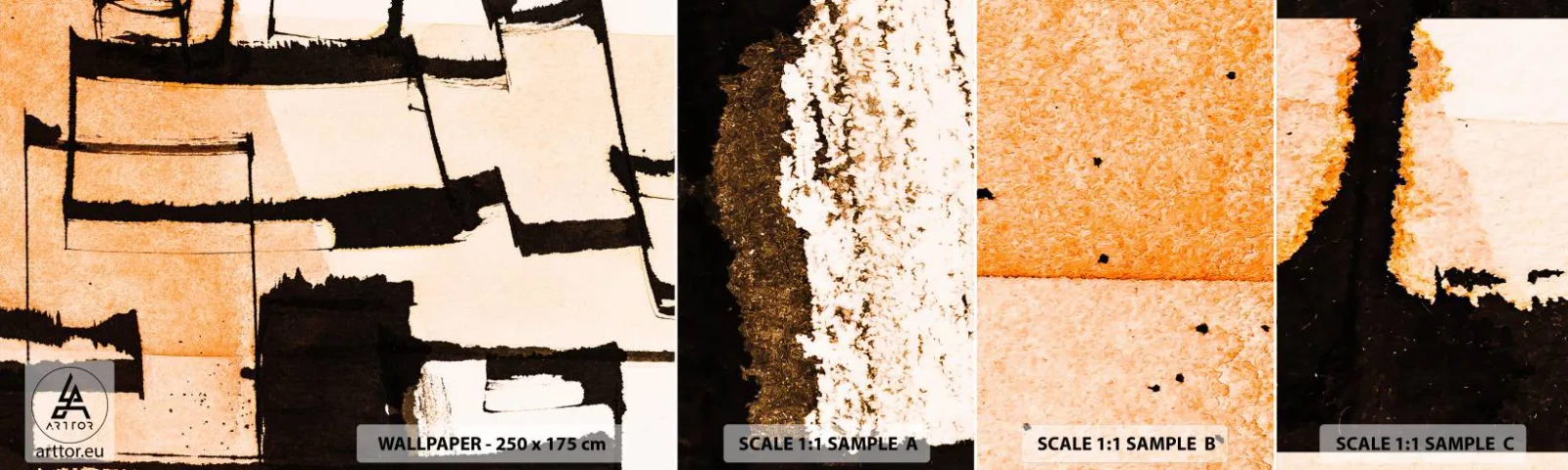 Amostra de Papel de Parede Standard Eco - No entanto, a ordem - Abstração, Pedaço, Pintura - 100x30 cm