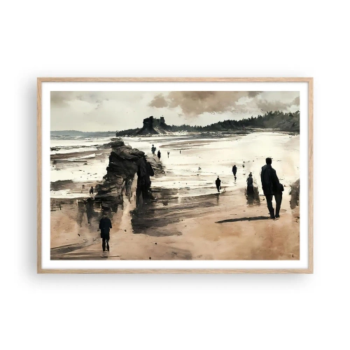 Pôster com moldura de carvalho claro - Convocados - 100x70 cm