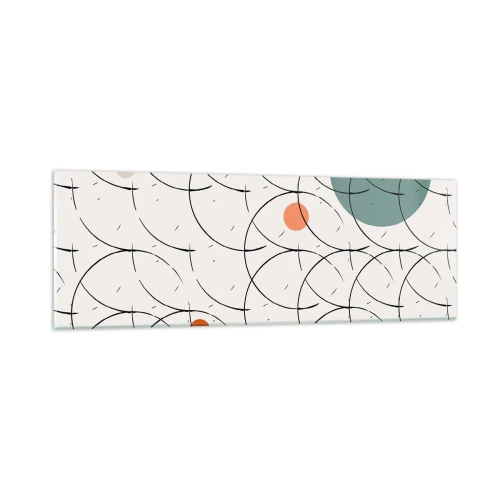 Quadro em vidro - No espírito da pop art - 90x30 cm