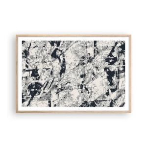 Pôster com moldura de carvalho claro - Interpenetração de opostos - 91x61 cm