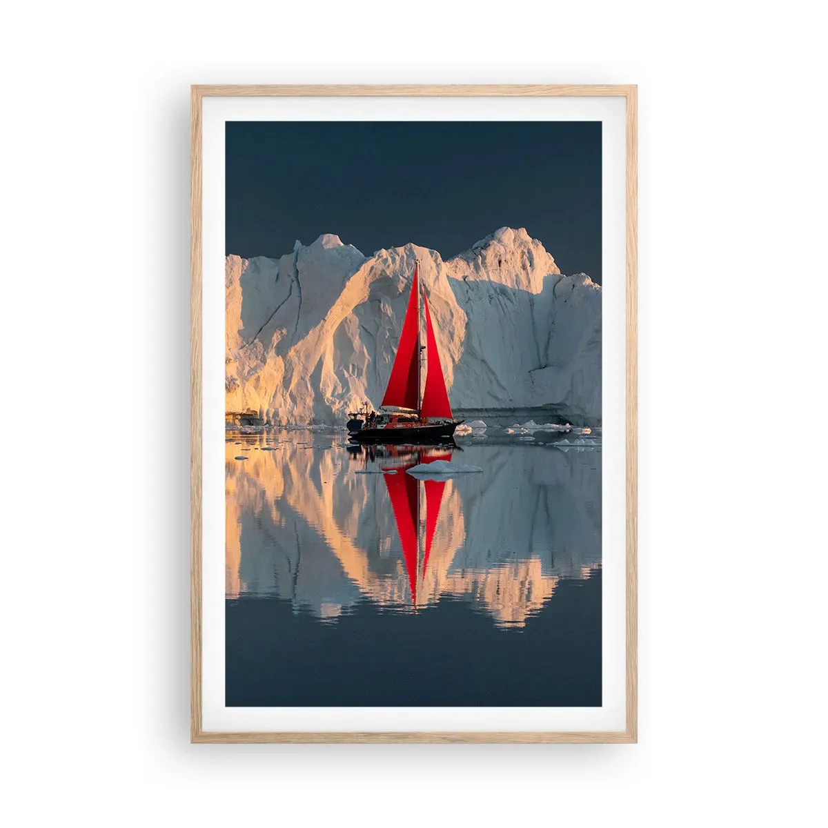 Pôster com moldura de carvalho claro - No fim do mundo - 61x91 cm