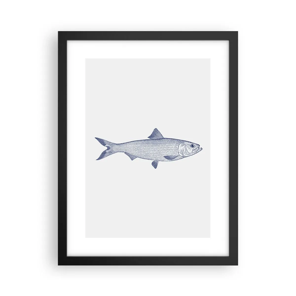 Pôster com moldura preta - Saudações dos mares do norte - 30x40 cm