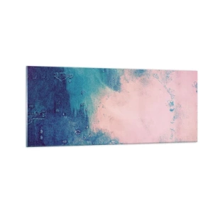 Quadro em vidro - Abraço azul - 100x40 cm