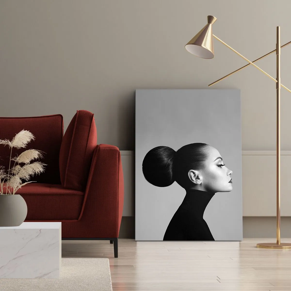 Quadro em tela - Nefertiti moderna - 65x120 cm