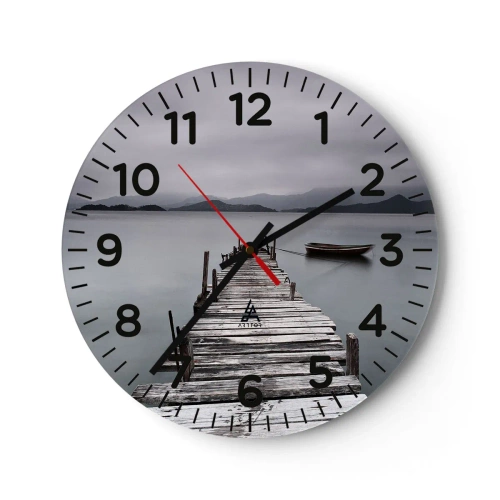 Relógio de parede - Relógio em vidro - Amanhã pode ir - 30x30 cm