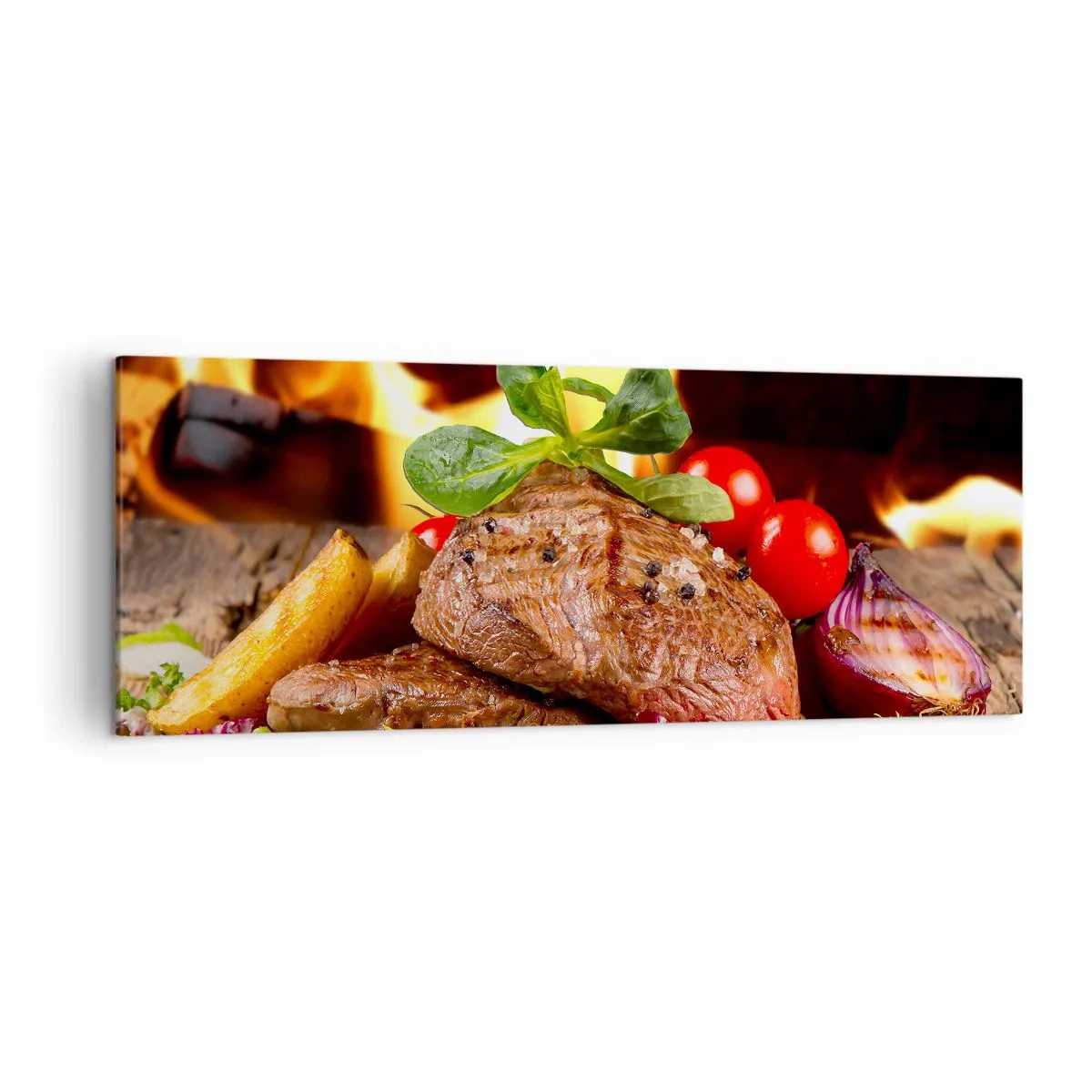 Quadro em tela - Feito com brasas - 140x50 cm