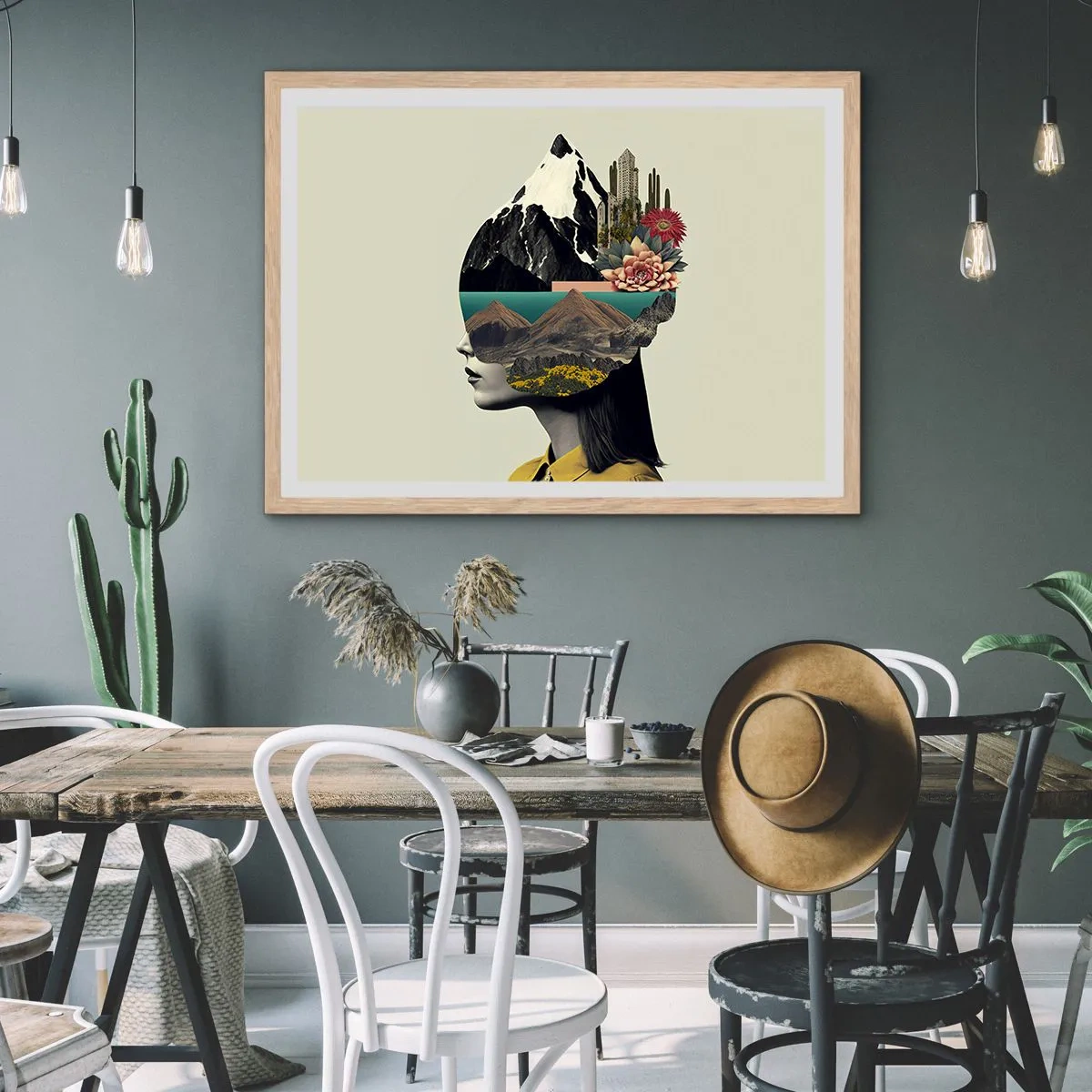 Pôster com moldura de carvalho claro - Mulher – sempre um mistério - 70x50 cm