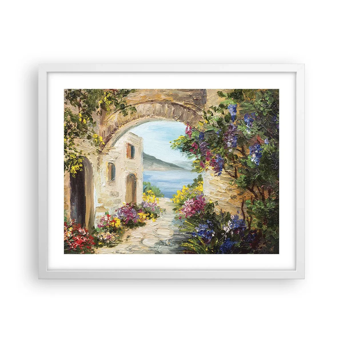 Pôster em moldura branca - O encanto da província costeira - 50x40 cm