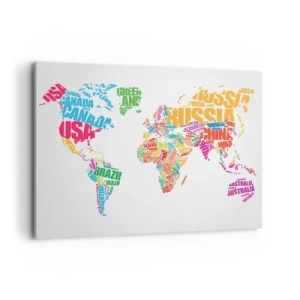 Quadro em tela - Quero conhecer todos - 100x70 cm