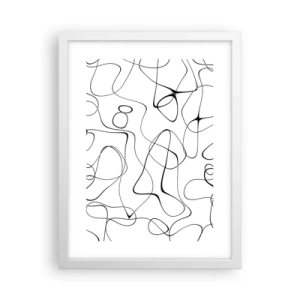 Pôster em moldura branca - Os caminhos da vida, as vicissitudes do destino - 30x40 cm