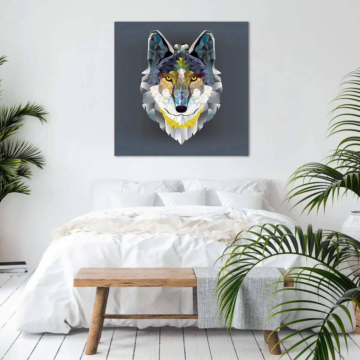Quadro em tela - Quem não quer ser lobo, não lhe veste a pele - 30x30 cm