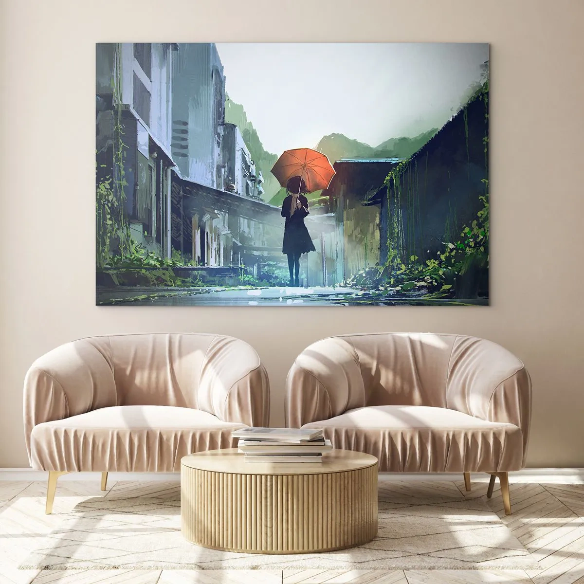 Quadro em vidro - Chuva revigorante - 100x70 cm