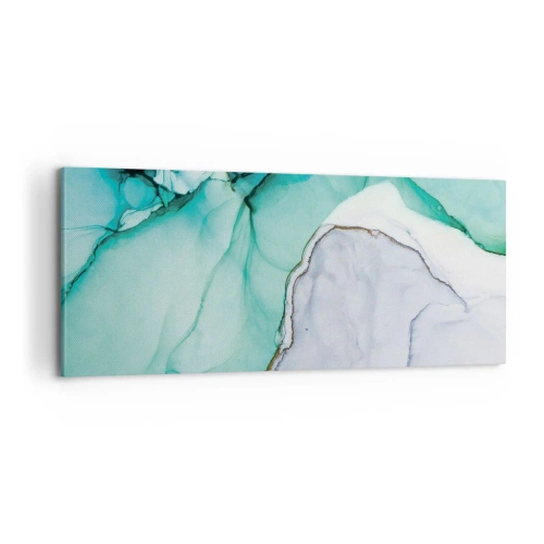 Quadro em tela - Estudo em turquesa - 100x40 cm