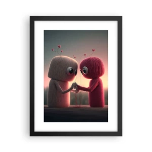 Pôster com moldura preta - Todos podem amar - 30x40 cm