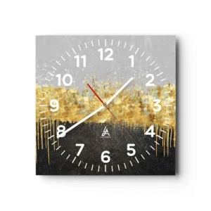 Relógio de parede - Relógio em vidro - Para dentro e para cima - 30x30 cm