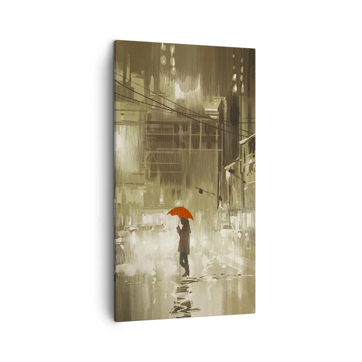 Quadro em tela - Sozinha, mas não solitária - 45x80 cm