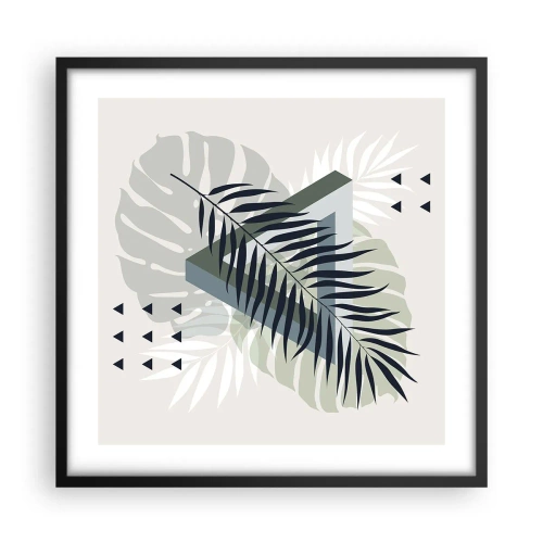 Pôster com moldura preta - Natureza e geometria – duas ordens? - 50x50 cm