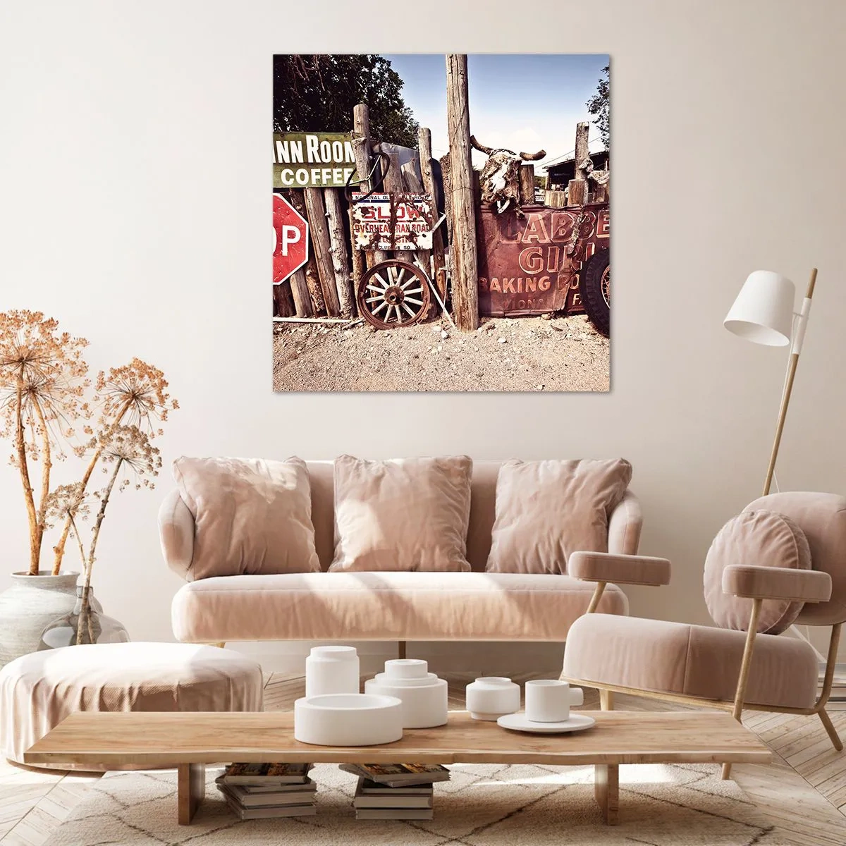 Quadro em tela - E o tempo parou - 60x60 cm