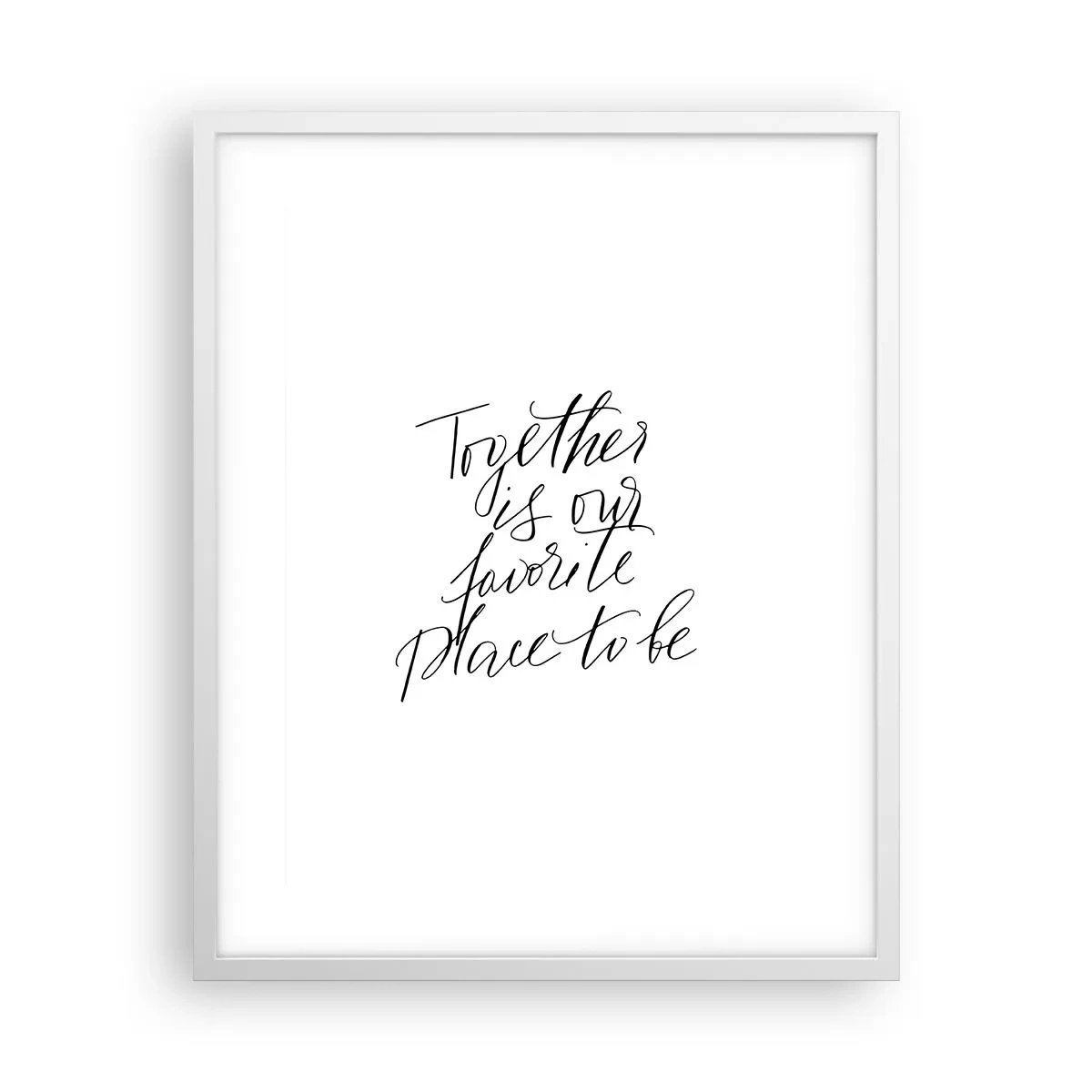 Pôster em moldura branca - Também sente isso? - 40x50 cm