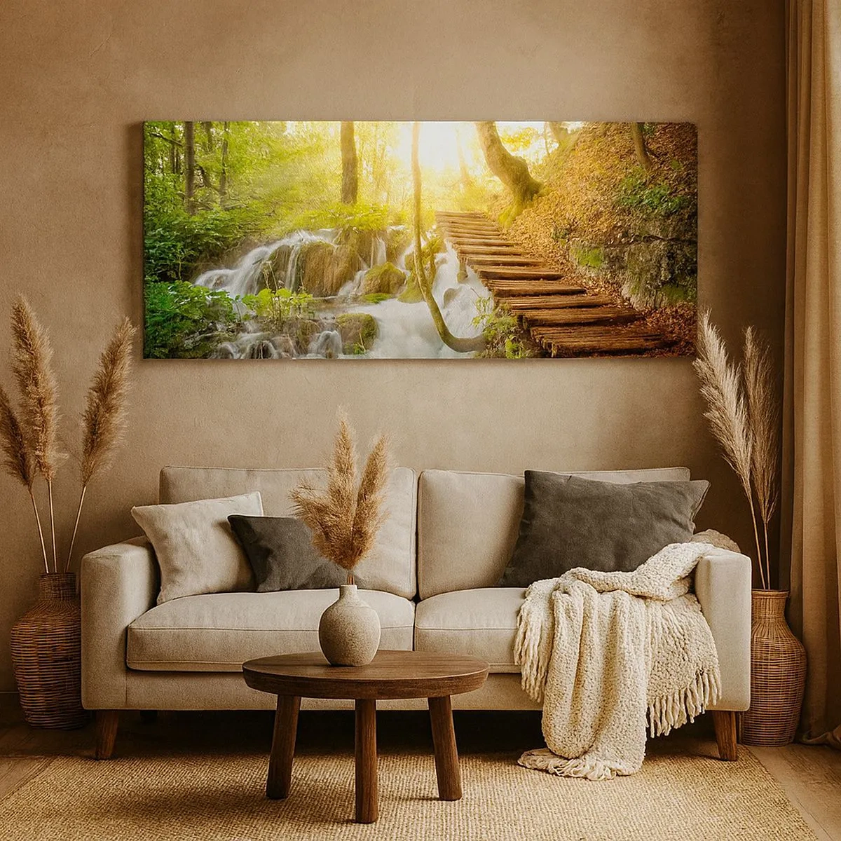 Quadro em tela - O desejado refresco - 100x40 cm