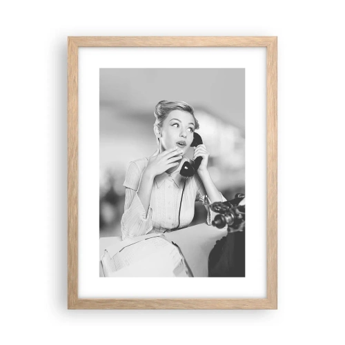 Pôster com moldura de carvalho claro - Olá, estes são os anos 50. - 30x40 cm