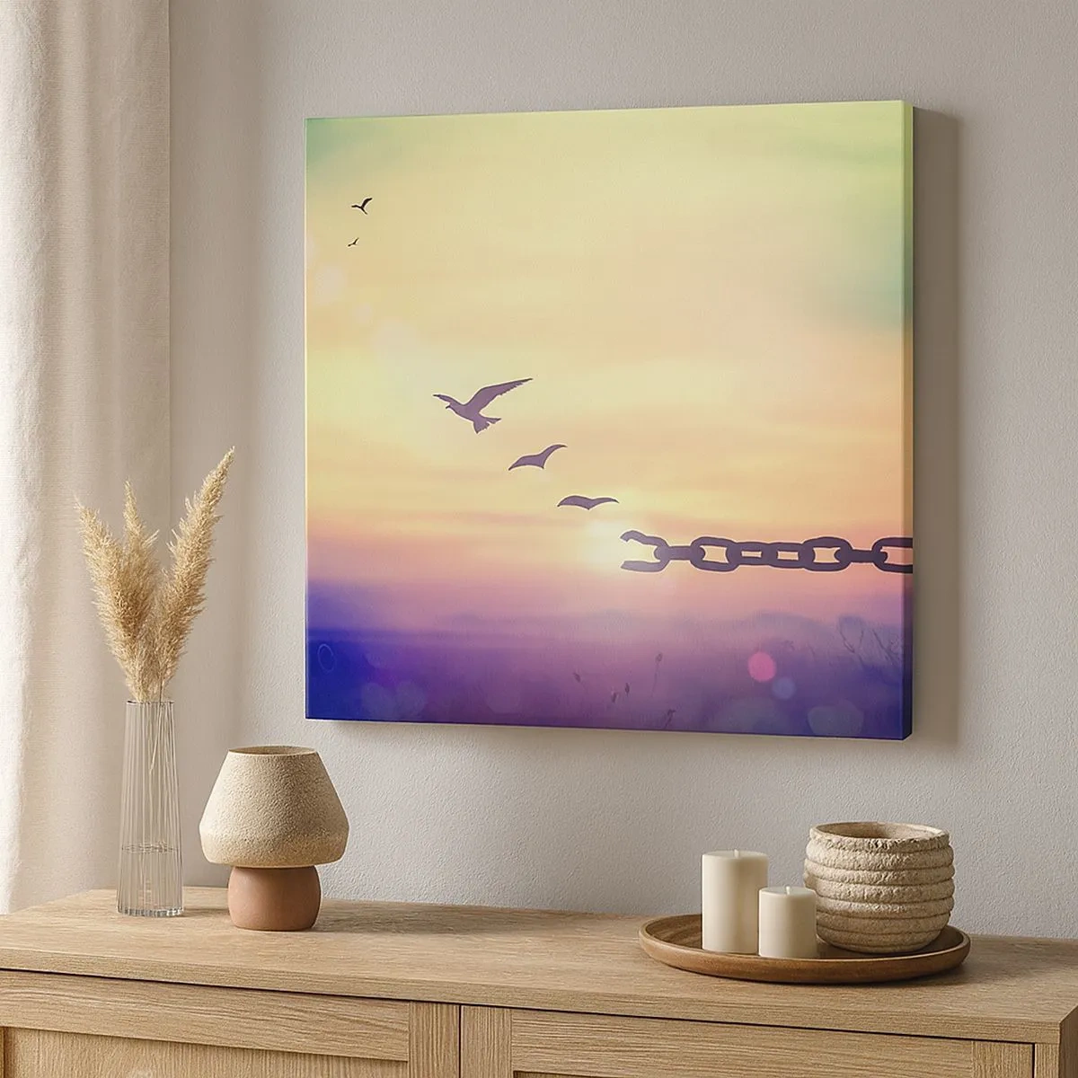 Quadro em tela - A vitória da liberdade - 30x30 cm