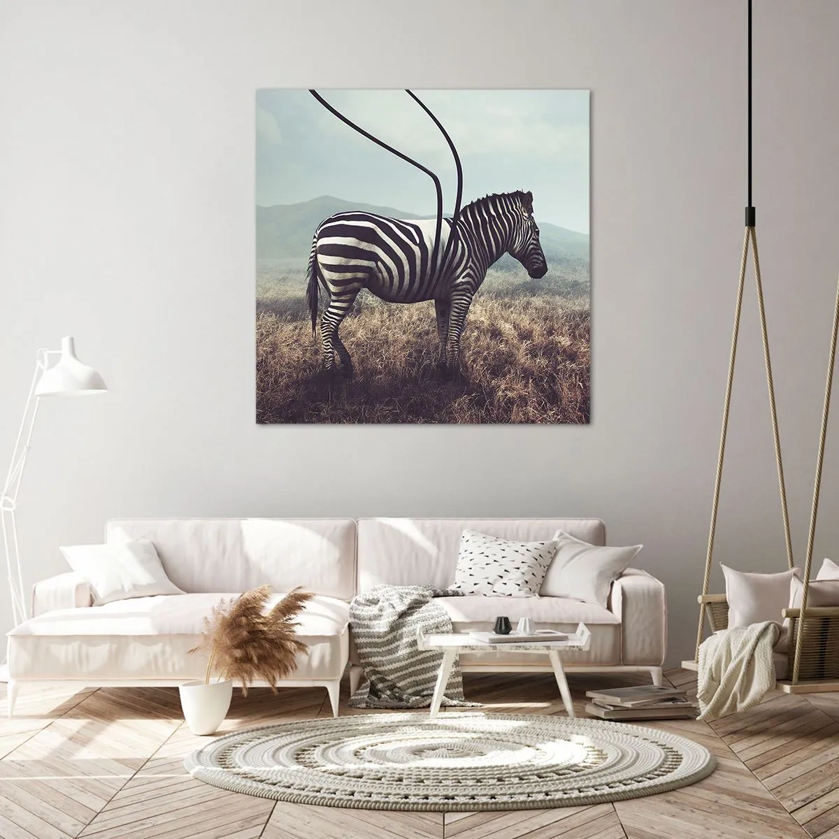 Quadro em tela - Atenção! Falha - 40x40 cm