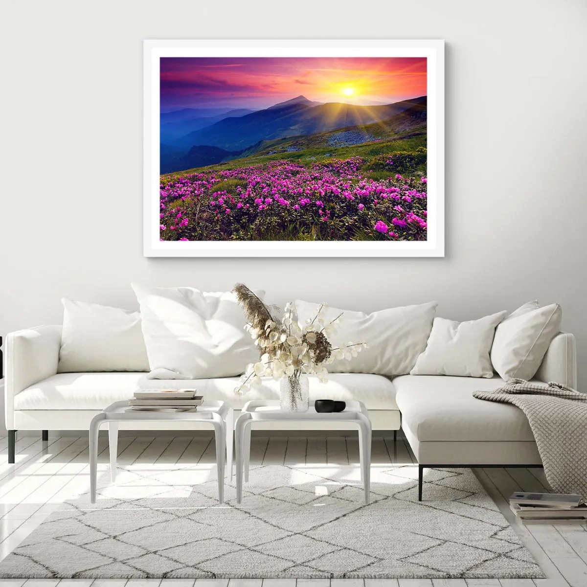 Pôster em moldura branca - …Cheiro de pinheiros e ervas da montanha - 70x50 cm