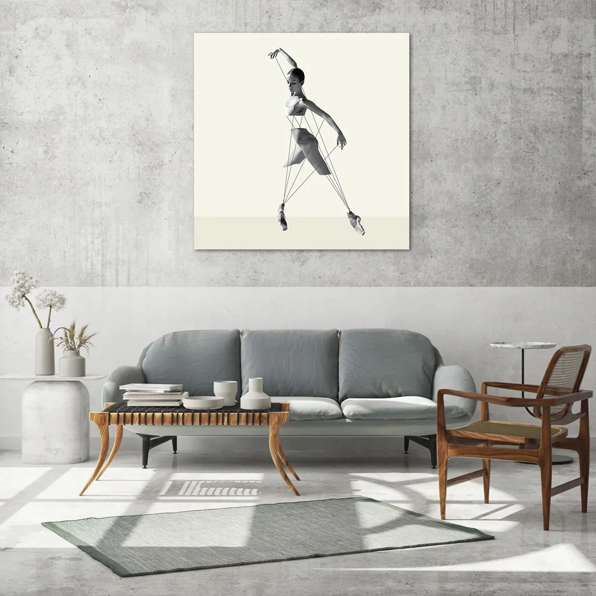 Quadro em vidro - No teatro do mundo - 30x30 cm