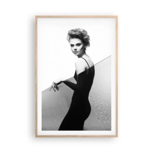 Pôster com moldura de carvalho claro - Olhar magnético - 61x91 cm