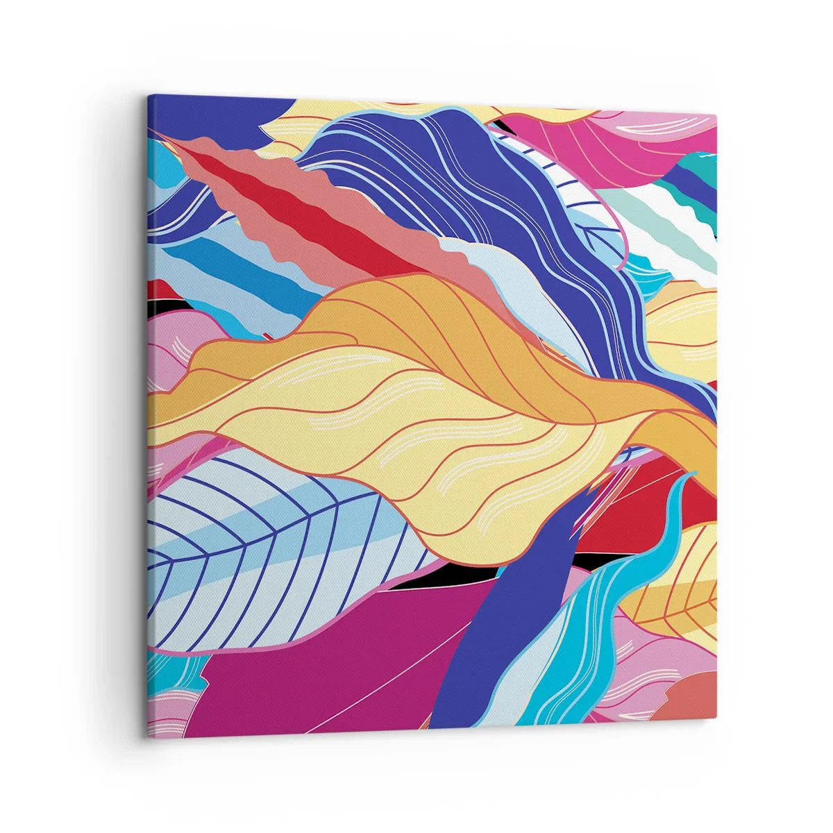 Quadro em tela - Bagunça colorida - 50x50 cm