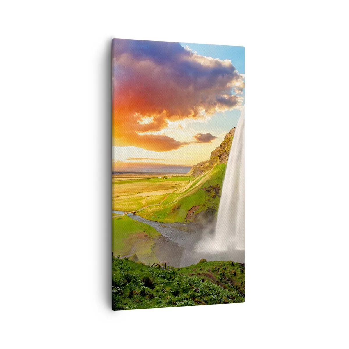 Quadro em tela - A plenitude do Verão islandês - 55x100 cm