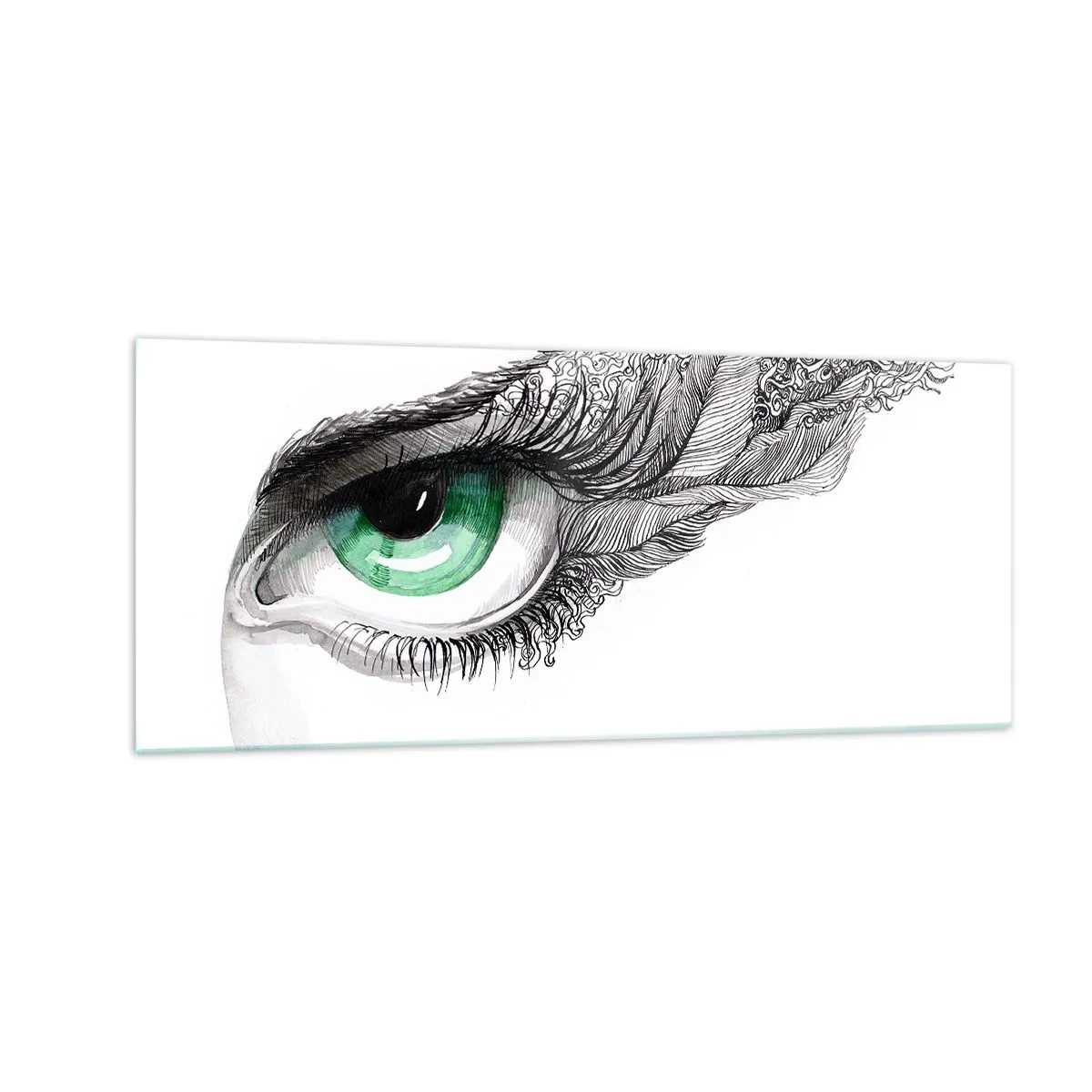 Quadro em vidro - Bonita e pronta para atacar - 100x40 cm
