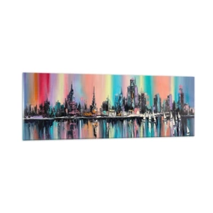 Quadro em vidro - Brilho da noite - 90x30 cm