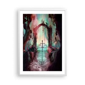 Pôster em moldura branca - Jardim secreto - 50x70 cm