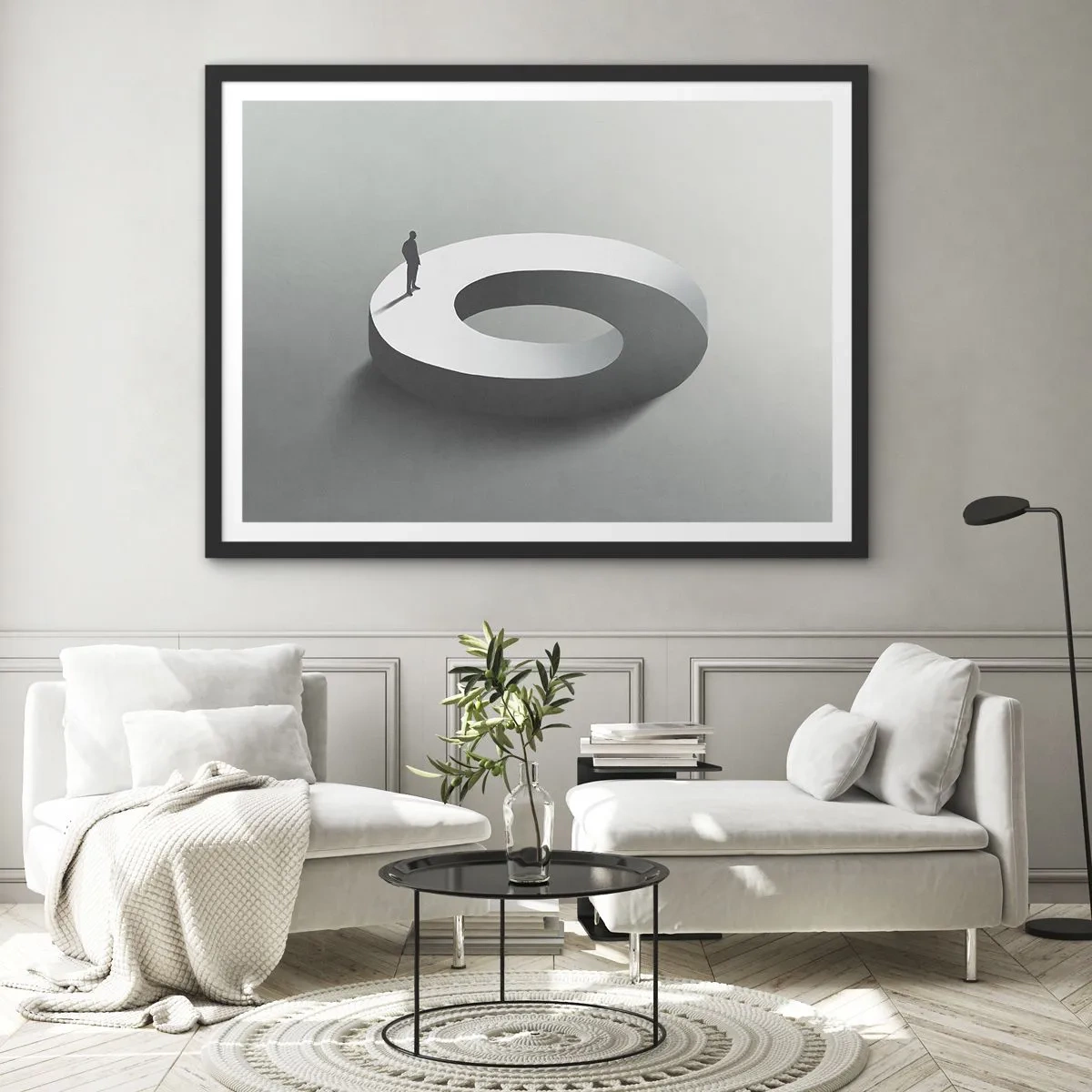 Pôster com moldura preta - Seja inteligente - 70x50 cm