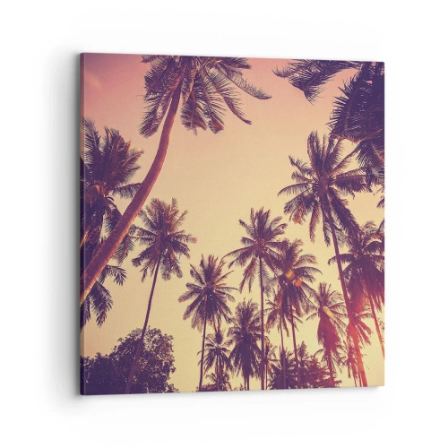 Quadro em tela - Variação tropical - 70x70 cm