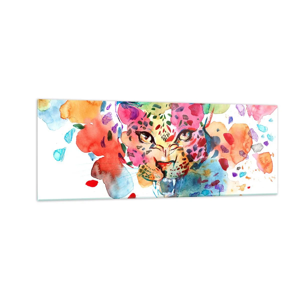Quadro em vidro - A Bela e a Fera - 140x50 cm