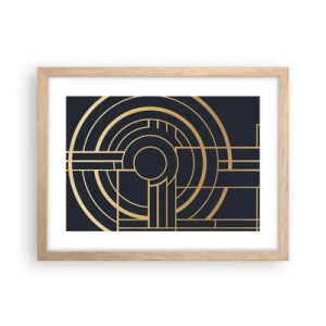 Pôster com moldura de carvalho claro - Rotação das coisas - 40x30 cm